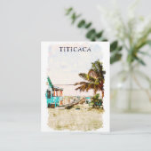 ティチカレイクビーチシーナリーサウスアメリカ ポストカード (スタンド正面)