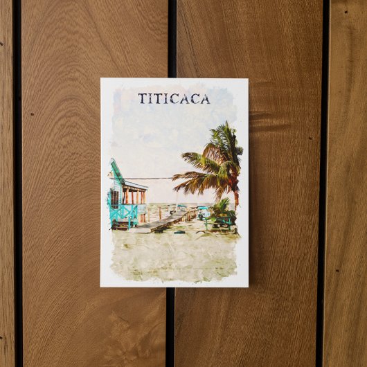 ティチカレイクビーチシーナリーサウスアメリカ ポストカード