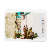 ティチカレイクビーチシーナリーサウスアメリカ マグネット (横)