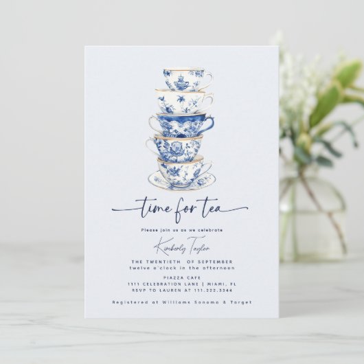 ティチャイノアイセリーダスティブルーブライダルシャワー 招待状 (スタンド正面)