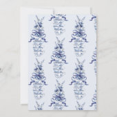 ティチャイノアイセリーブルーボウブライダルシャワーの時間 招待状 (裏面)