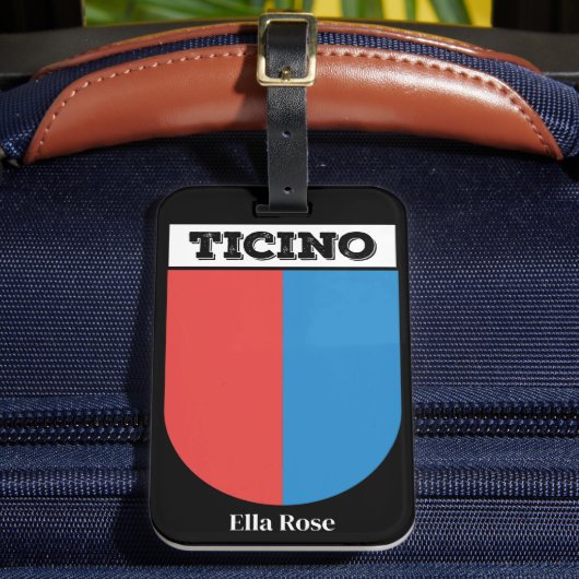 ティチーノ（スイス） |コート・オブ・アームズ ラゲッジタグ (正面インサイチュ2)