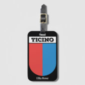 ティチーノ（スイス） |コート・オブ・アームズ ラゲッジタグ (正面縦)