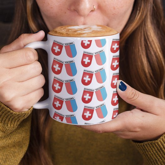 ティチーノ、スイス。スイス&カントンコートオブアームズ マグカップ