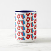 ティチーノ、スイス。スイス&カントンコートオブアームズ マグカップ (中央)