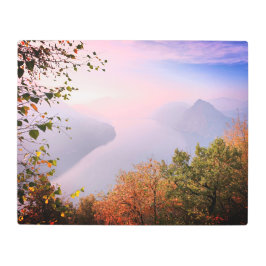 ティチーノ,スイス:モンテ・ブレからのビュー メタルプリント