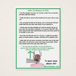 ティックカードを正しく取り外す方法