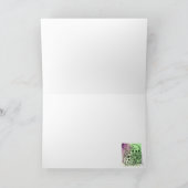 ティックトック グリーンとパープル オルネイト ハート カード (内部)