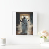 「ティック・トックが時間を告げる」 スクエア壁時計 (ホーム)