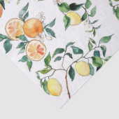 ティッシュとデコページ紙 – オレンジとレモン 薄葉紙 (詳細)
