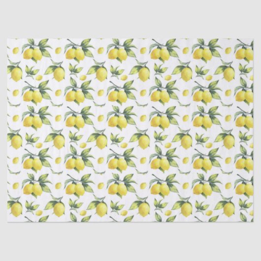 ティッシュとデコページ紙 – レモン 薄葉紙 (正面)