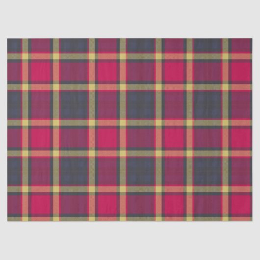 ティッシュまたはデコパージュペーパー - スコットランドのタータン 薄葉紙 (正面)