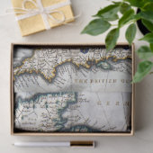 ティッシュまたはデコページ紙 – イギリスのヴィンテージマップ 薄葉紙 (ギフト)