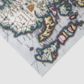 ティッシュまたはデコページ紙 – イギリスのヴィンテージマップ 薄葉紙 (詳細)