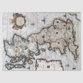 ティッシュまたはデコページ紙 – イギリスのヴィンテージマップ 薄葉紙