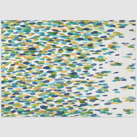 ティッシュブルーグリーンイエローアーティス絵を描トのソフトラップ 薄葉紙 (正面)