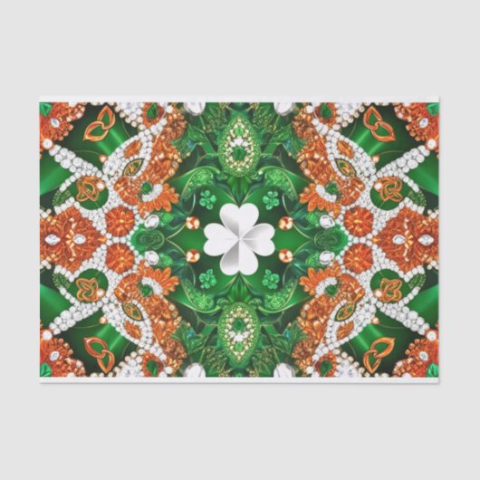 ティッシュペーパーとアイルランド色デザイン 薄葉紙 (正面)