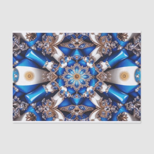 ティッシュペーパーとアルゼンチン色デザイン 薄葉紙 (正面)