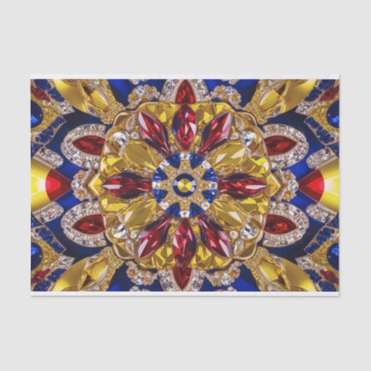 ティッシュペーパーとコロンビア色デザイン 薄葉紙 (正面)