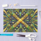 ティッシュペーパーとジャマイカカラーデザイン 薄葉紙 (クラフト)