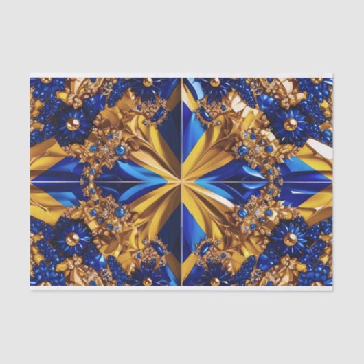 ティッシュペーパーとスウェーデンの色デザイン 薄葉紙 (正面)