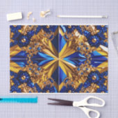 ティッシュペーパーとスウェーデンの色デザイン 薄葉紙 (クラフト)