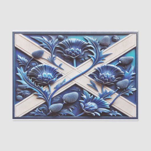 ティッシュペーパーとスコットランドのアザーズデザイン 薄葉紙 (正面)