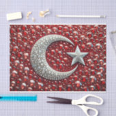 ティッシュペーパーとトルコ色デザイン 薄葉紙 (クラフト)