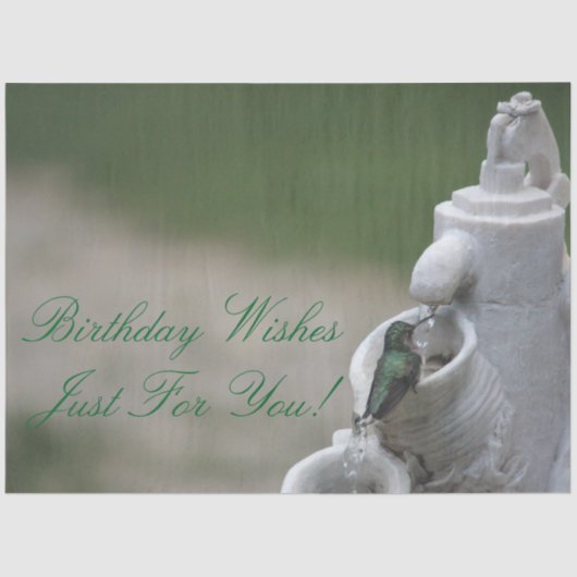 ティッシュペーパーとハミングバード 薄葉紙 (正面)