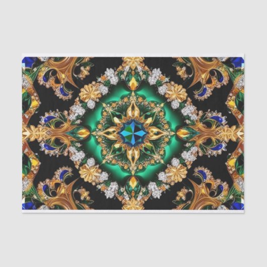 ティッシュペーパーとブラジル色デザイン 薄葉紙 (正面)