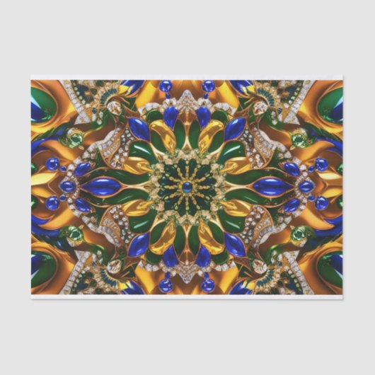 ティッシュペーパーとブラジル色デザイン 薄葉紙 (正面)