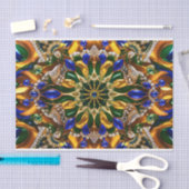 ティッシュペーパーとブラジル色デザイン 薄葉紙 (クラフト)