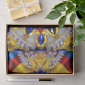 ティッシュペーパーとルーマニアの色デザイン 薄葉紙 (ギフト)