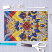 ティッシュペーパーとルーマニアの色デザイン 薄葉紙 (クラフト)