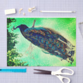 ティッシュペーパーとヴィンテージ孔雀 薄葉紙 (クラフト)