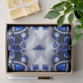 ティッシュペーパーと青の白の色のデザイン 薄葉紙 (ギフト)