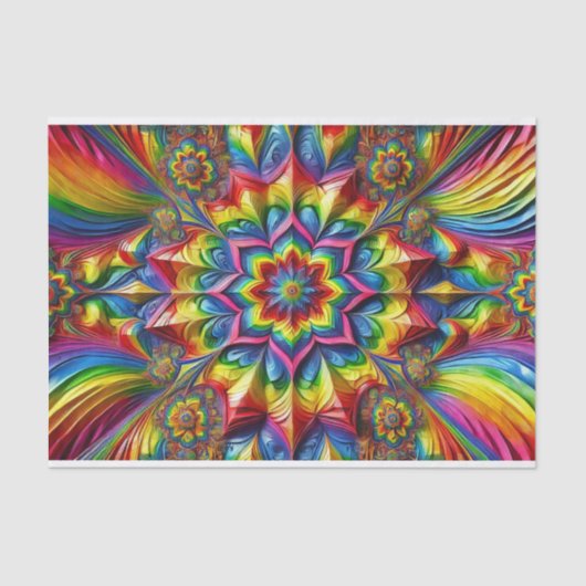 ティッシュペーパーとLGBTQカラーデザイン 薄葉紙 (正面)