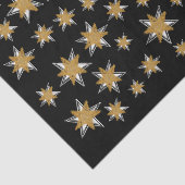 ティッシュペーパーのスノーフレーク星金ゴールドシルバークリスマス 薄葉紙 (詳細)