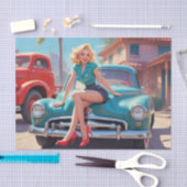 ティッシュペーパーのピンアップアート 薄葉紙 (クラフト)