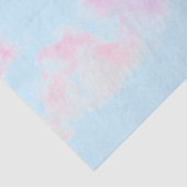 ティッシュペーパーのピンク色の雲が青空に 薄葉紙 (詳細)