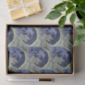 ティッシュペーパーのフェミニンな日本のな波パターン 薄葉紙 (ギフト)