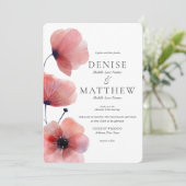 ティッシュペーパーのポピー　結婚式招待状 招待状 (スタンド正面)