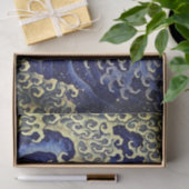 ティッシュペーパーの日本のな波パターン 薄葉紙 (ギフト)