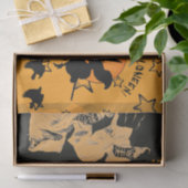 ティッシュペーパーの箒の上のハロウィッチ 薄葉紙 (ギフト)