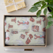 ティッシュペーパーの若いカウボーイと馬 薄葉紙 (ギフト)