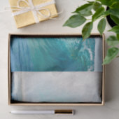 ティッシュペーパーを壊す太平洋の青い波 薄葉紙 (ギフト)