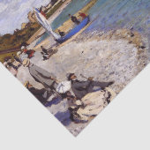 ティッシュペーパーを航海するヨットのビーチのMonetの海 薄葉紙 (詳細)