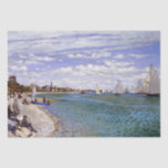 ティッシュペーパーを航海するヨットのビーチのMonetの海 薄葉紙<br><div class="desc">Sainte     Adresse   の   レガッタの印象派ペインターによるクロード・モネ   すばらしいヴィンテージの芸術の絵画はこのティッシュペーパーにあります。 イメージは期限切れの版権による公有地です。</div>