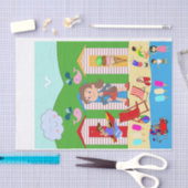 ティッシュペーパーアイスクリームビーチおもしろい 薄葉紙 (クラフト)