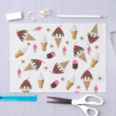 ティッシュペーパーアイスクリーム 薄葉紙 (クラフト)
